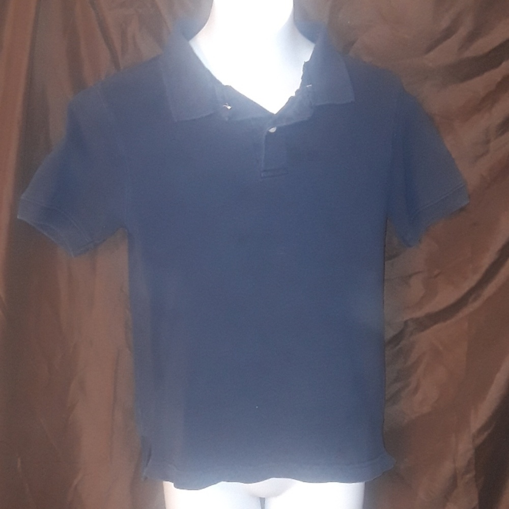Express Basic Polo Style Collar Shirt Navy Blue